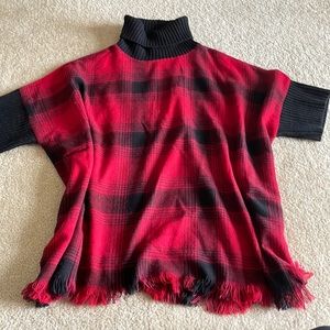 Poncho, one size, SONOMA, red and black.